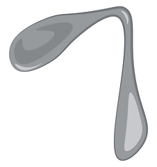 Image showing A bended spoon, vector color illustration.