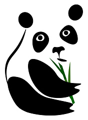 Image showing Logo of panda vector or color illustration