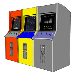 Image showing Videogame vector or color illustration