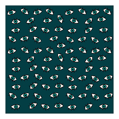 Image showing Abstract picture of green eyes vector illustration on white back