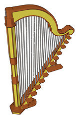 Image showing Parts of harps vector or color illustration