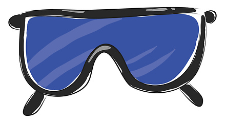 Image showing A blue glasses, vector color illustration.