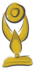 Image showing A golden Trophy cup vector or color illustration