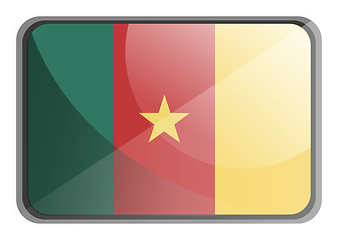 Image showing Vector illustration of Cameroon flag on white background.