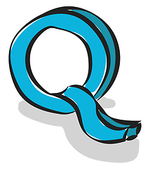Image showing Letter Q alphabet vector or color illustration