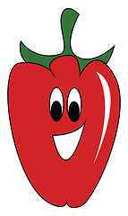 Image showing A red pepper vector or color illustration