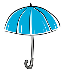 Image showing Illustration of a blue umbrella 