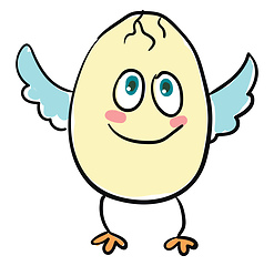 Image showing Happy egg vector or color illustration