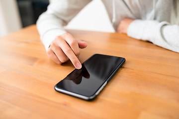 Image showing Woman using smart phone