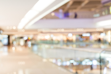 Image showing Abstract blur shopping mall in department and retail store inter
