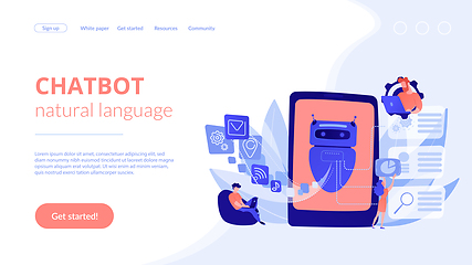 Image showing Natural language processing concept landing page.