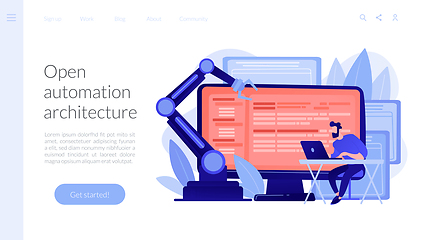 Image showing Open automation architecture concept landing page.