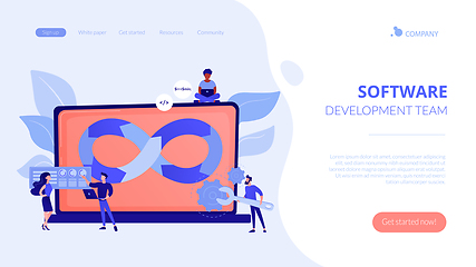 Image showing DevOps team concept landing page