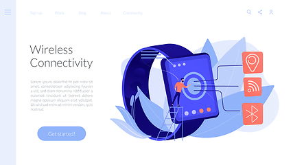 Image showing Wireless connectivity concept landing page.