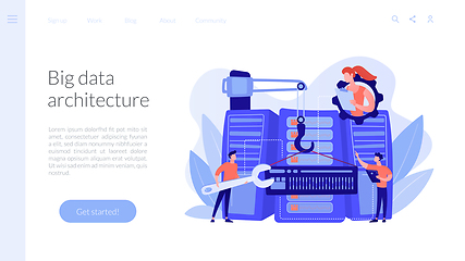 Image showing Big data engineering concept landing page.