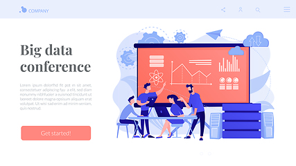 Image showing Big data conferenceconcept landing page.