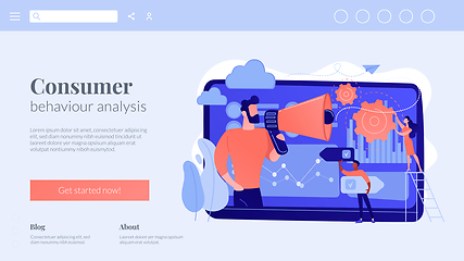 Image showing Data driven marketing concept landing page.