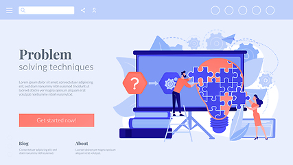 Image showing Problem solvingconcept landing page.