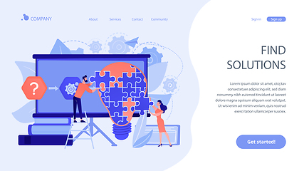 Image showing Problem solvingconcept landing page.
