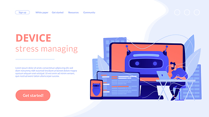 Image showing Digital wellbeing concept landing page.