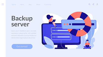 Image showing Backup server concept landing page.