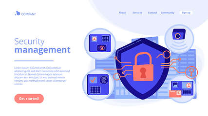 Image showing Access control system concept landing page