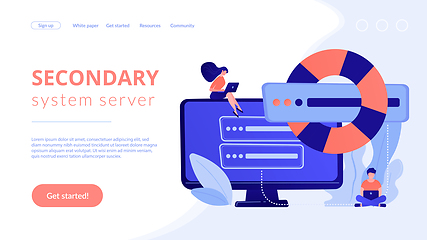 Image showing Backup server concept landing page.