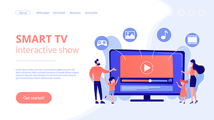 Image showing SmartTV content concept landing page.