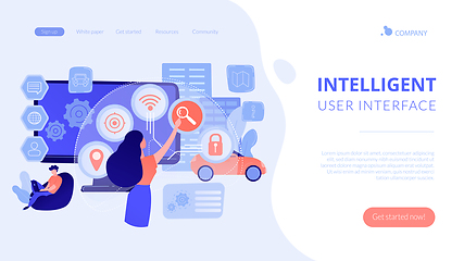 Image showing Intelligent interface concept landing page