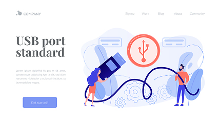 Image showing USB connection concept landing page.