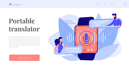 Image showing Digital translator concept landing page.