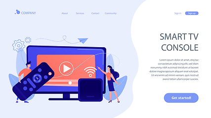 Image showing Smart TV box concept landing page.