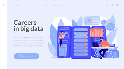 Image showing Big data engineering concept landing page.