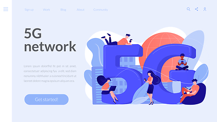 Image showing 5g network concept landing page.