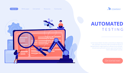 Image showing Automated testing concept landing page.