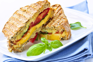 Image showing Grilled cheese sandwich