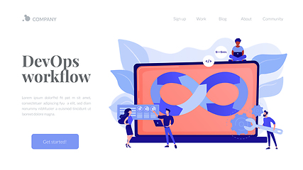 Image showing DevOps team concept landing page