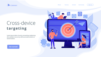 Image showing Multi device targeting concept landing page.