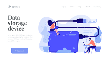 Image showing External hard drive concept landing page.