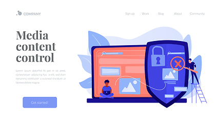 Image showing Media content control concept landing page