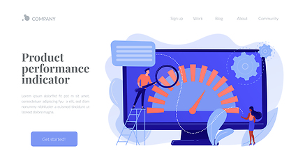 Image showing Benchmark testing concept landing page.