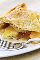 Image showing Slice of apple pie