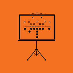 Image showing American football game plan stand icon