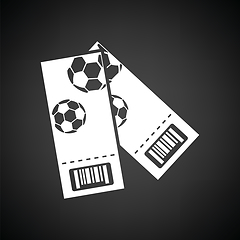 Image showing Two football tickets icon