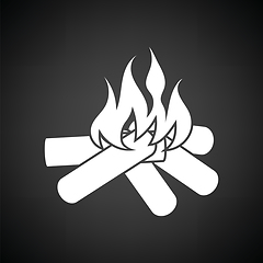 Image showing Camping fire  icon