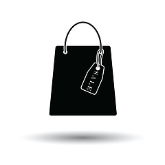 Image showing Shopping bag with sale tag icon