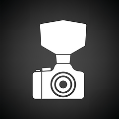 Image showing Camera with fashion flash icon