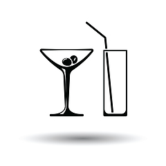 Image showing Coctail glasses icon
