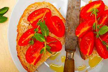 Image showing Italian tomato bruschetta