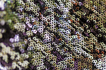 Image showing shimmering fabric with sequins background